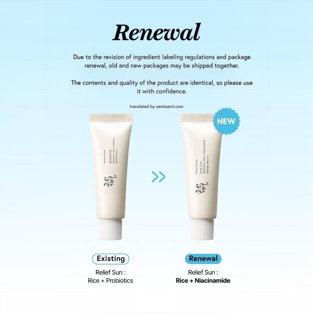 Beauty of Joseon Relief Sun Rice + Probiotics SPF50+ PA++++ - 50ml