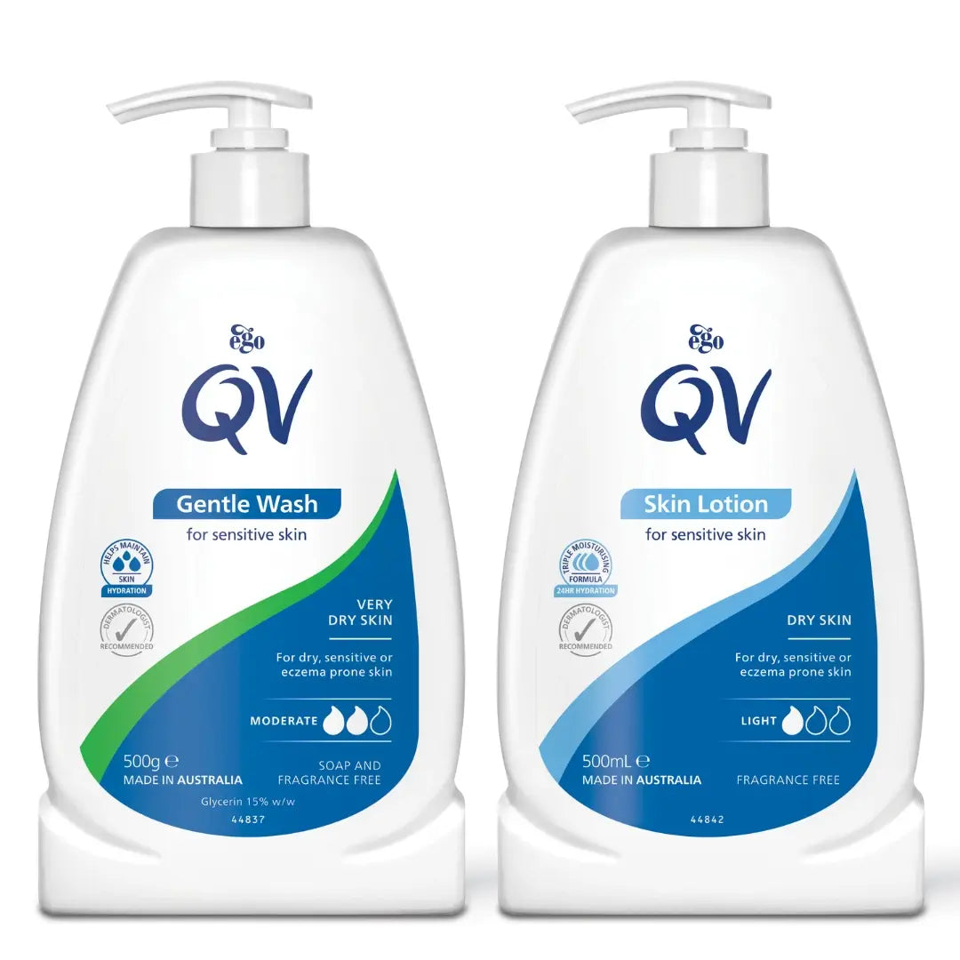 كيوڤي غسول لطيف + لوشن مرطب