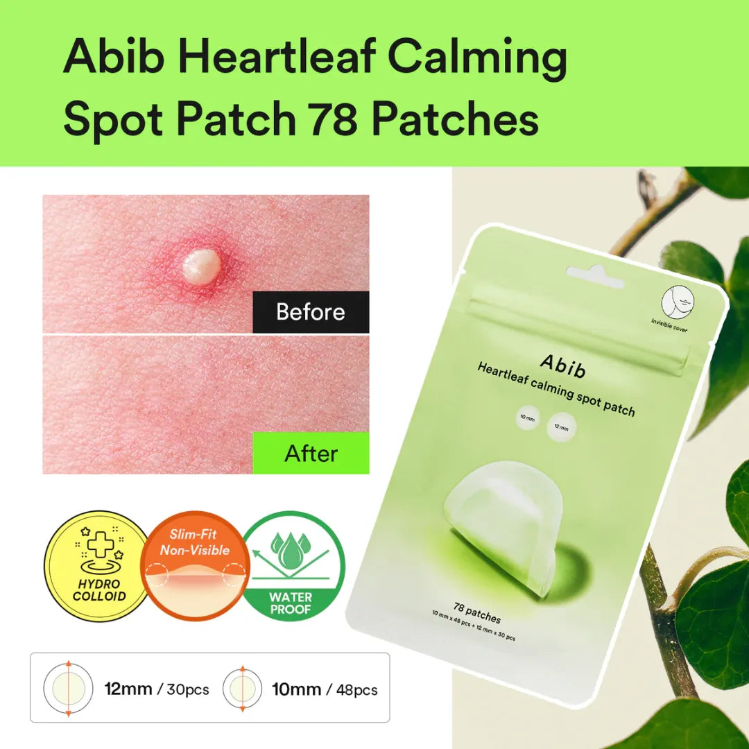 Abib Invisible Waterproof Spot Patch for Acne and Blemishes 10mm and 12mm