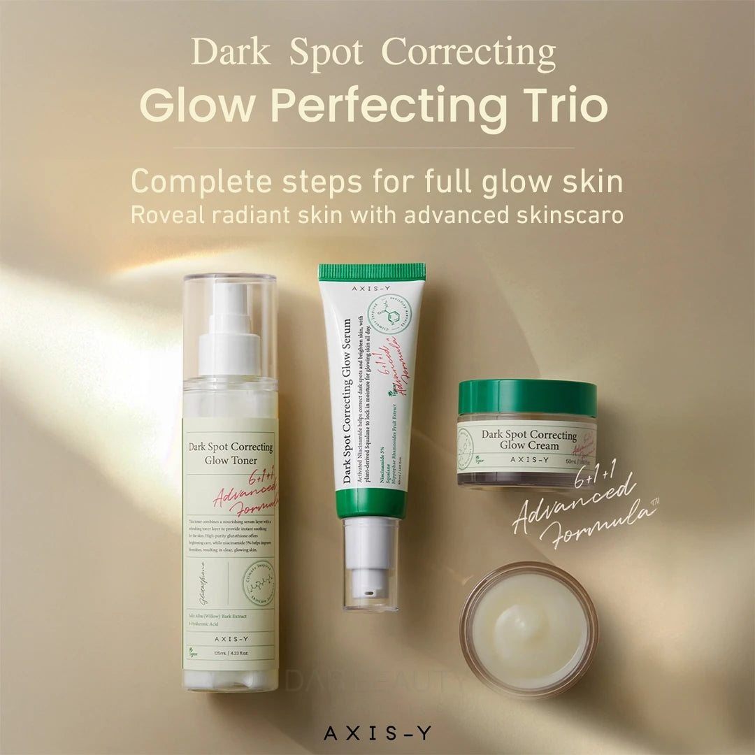 مجموعة تصحيح البقع الداكنة الثلاثية من اكسيس واي مع تونر وسيروم وكريم