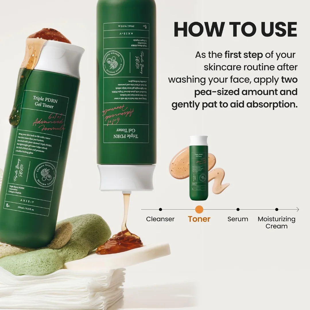 Triple PDRN Gel Toner by Axis-Y for Redness and Skin Recovery
