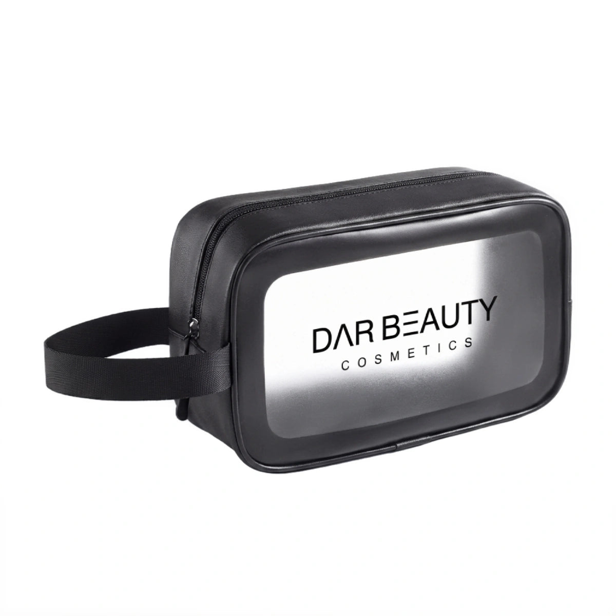 Clear Waterproof Cosmetic Pouch - Black