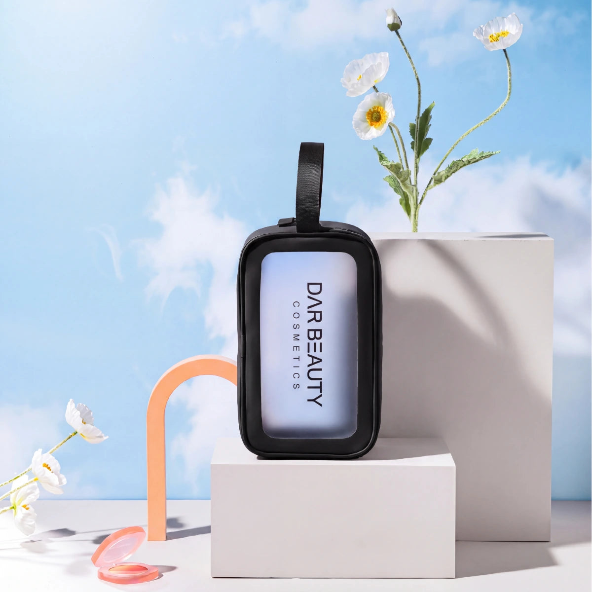 Transparent Travel Makeup Bag by DarBeauty Cosmetics