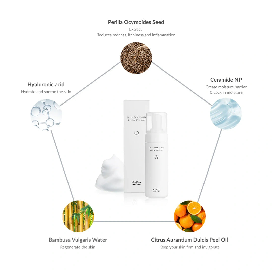 غسول وجه كوري من دكتور ألثيا بسبعة عشر حمض أميني والسيراميد