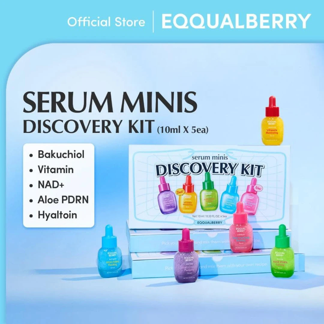 Korean Serum Discovery Set by Eqqualberry, 5 x 10ml Minis