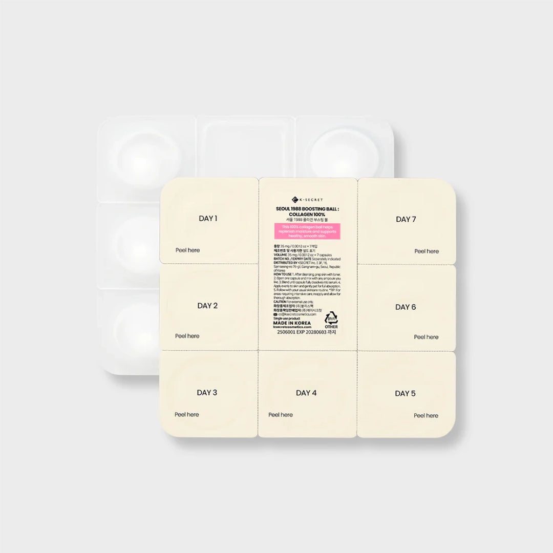 كبسولات الكولاجين 100٪ المجففة بالتجميد من سيول 1988 ك-سيكريت