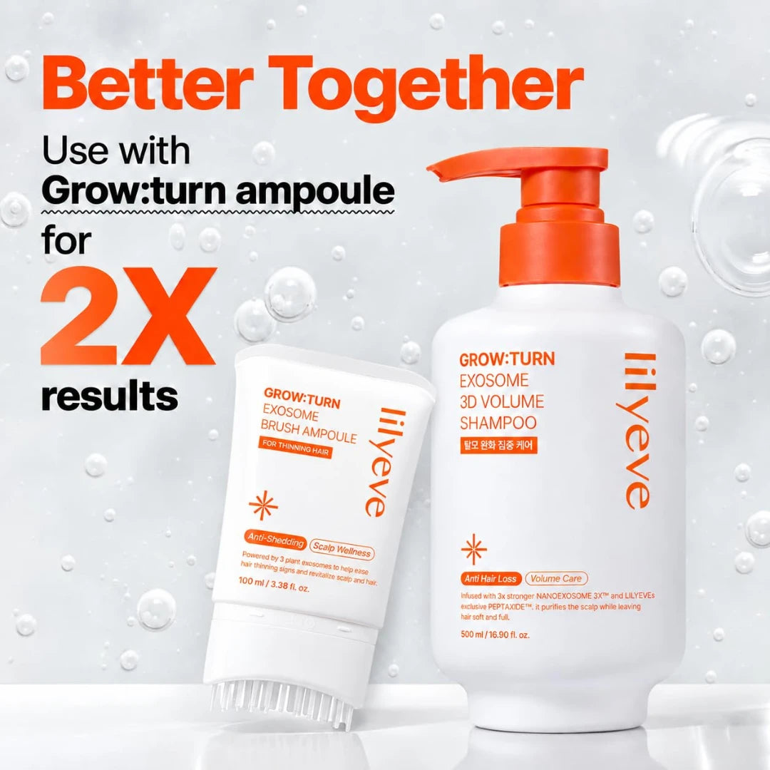 Korean Anti-Hair Loss Shampoo Lilyeve Grow Turn Exosome 3D Volume