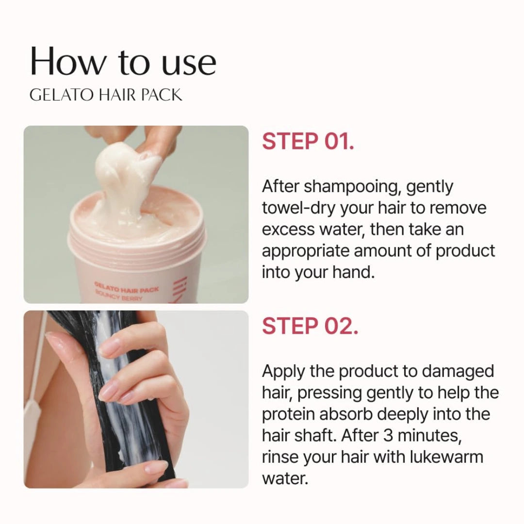Korean Gelato Hair Pack by Lilyeve for Hair Elasticity and Repair