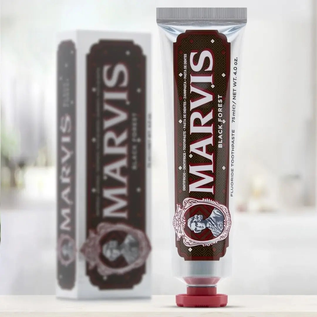 معجون مارفيس بلاك فورست الفاخر لتبييض الأسنان وإزالة التصبغات