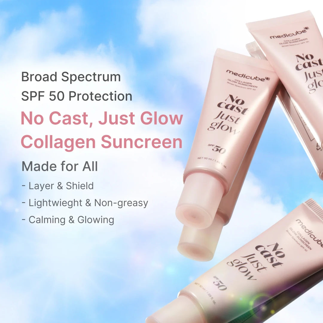أنبوب واقي شمس ميديكوب No Cast Just Glow Collagen مع قوام الكريم