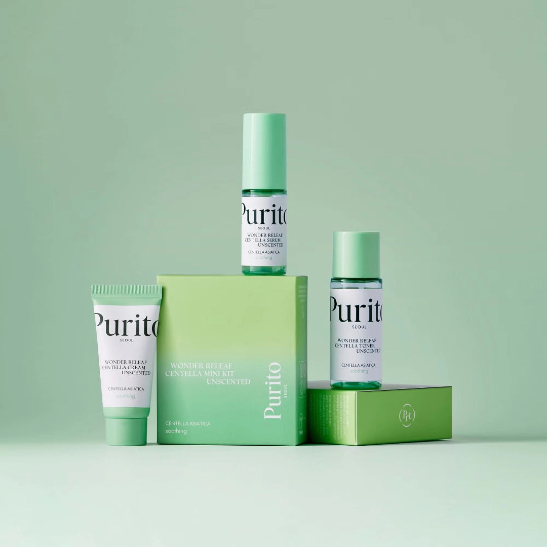 مجموعة بيوريتو وندر ريليف بخلاصة السنتيلا غير المعطرة 3 قطع للسفر