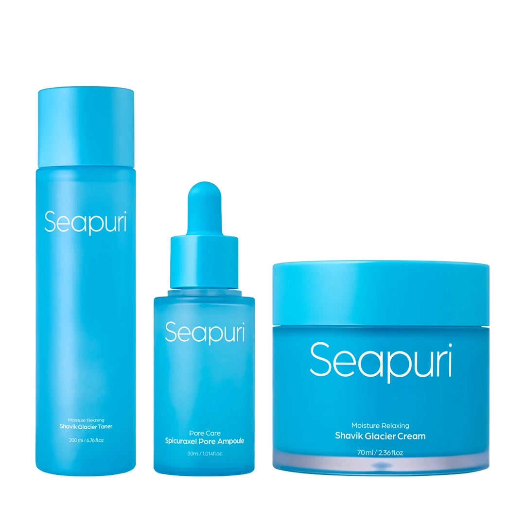 Seapuri Shavik Glacier Anti-Aging & Soothing Set | Korean Skincare