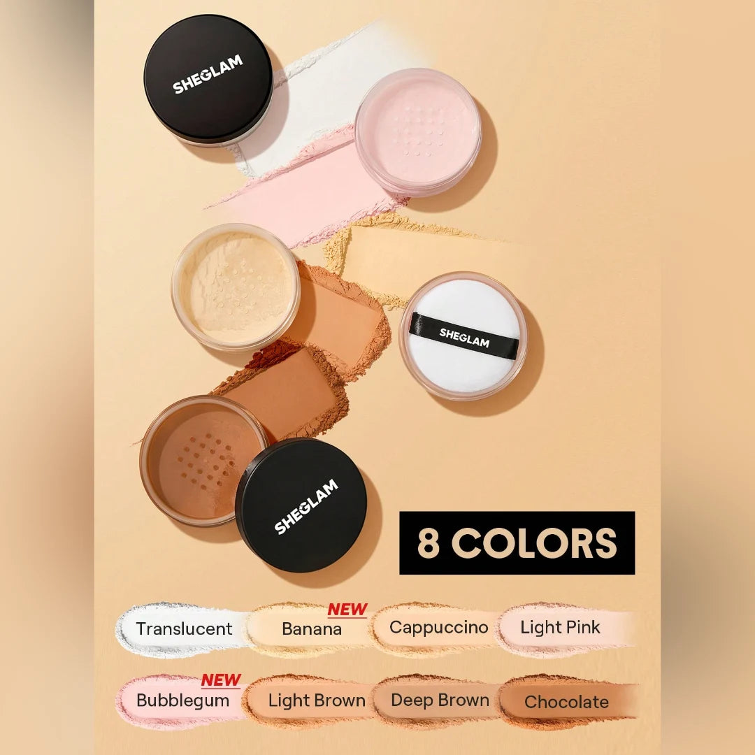 شيجلام بودرة تثبيت مكياج ناعمة لتضييق المسام