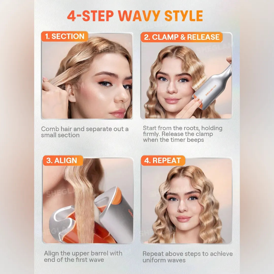 مموج شعر شيجلام بيتش بيب بطلاء جلوس برو