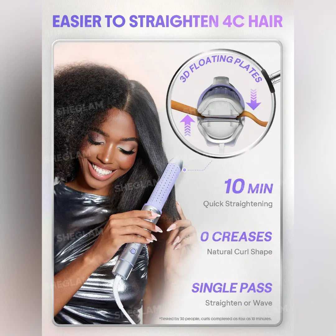 مكواة تجعيل شيجلام بالهواء البارد وضبط درجة الحرارة