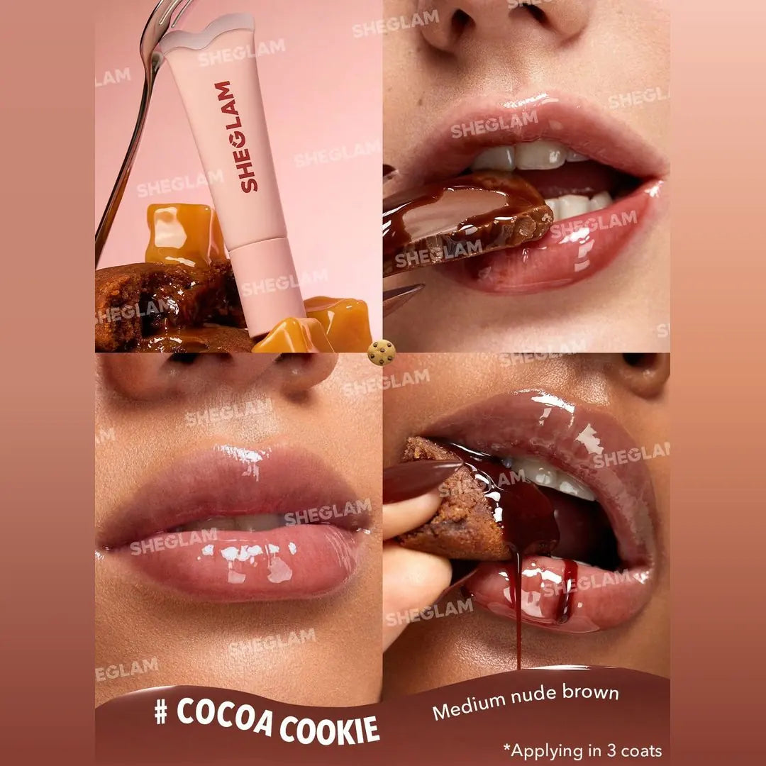 Sheglam Crystal Glaze Moisturizing Lip Gloss - Cocoa Cookie