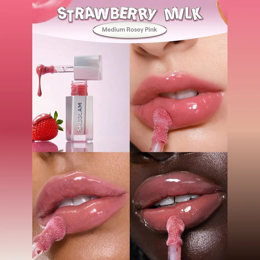 لون ستروبيري ميلك من جلوس شيجلام جلاس لوك أير