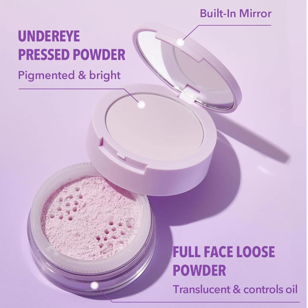 بودرة تثبيت إنستا ريدي للوجه وتحت العين الثنائية من شيجلام