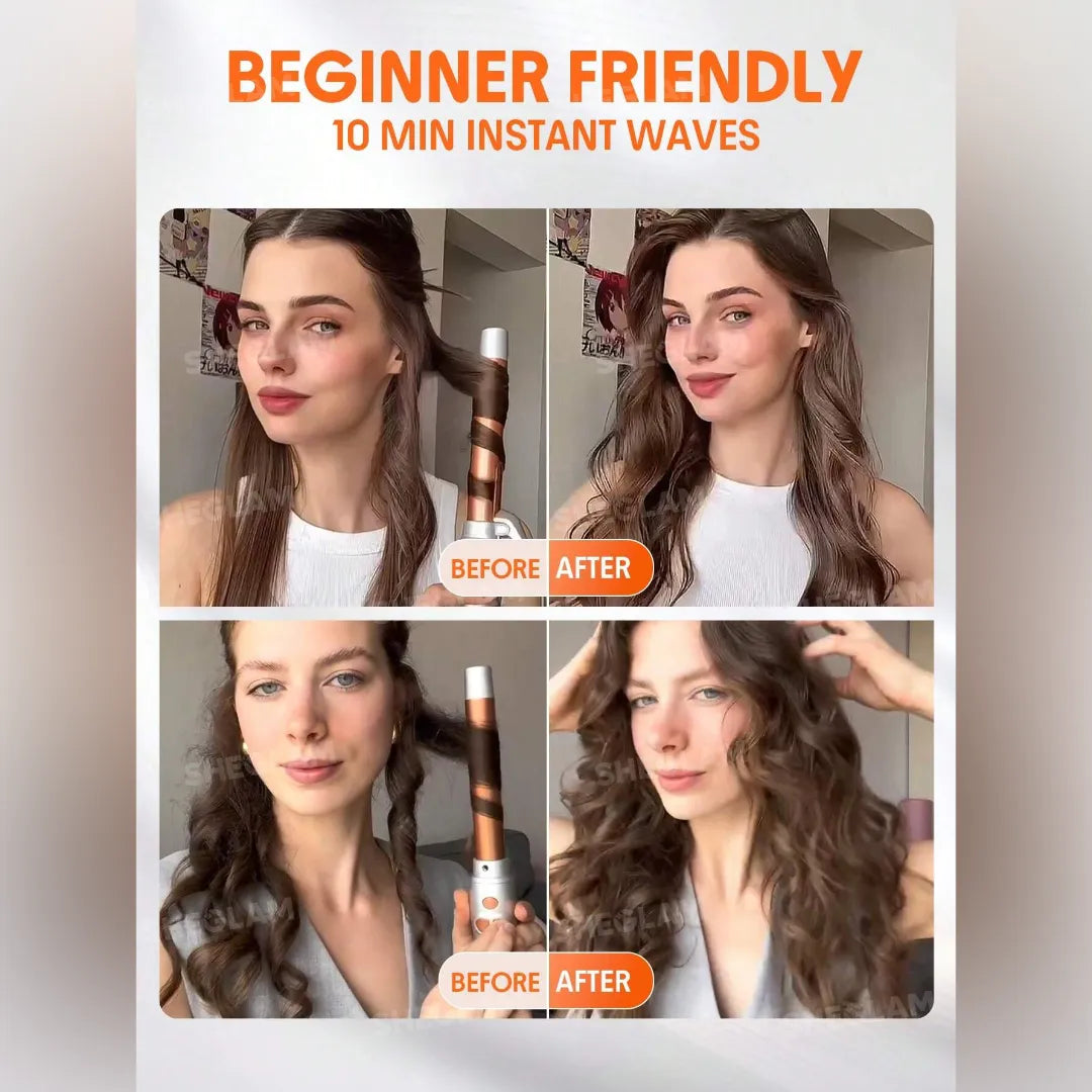 مجعد شعر تلقائي دوار من شيجلام بطلاء سيراميك 25 مم