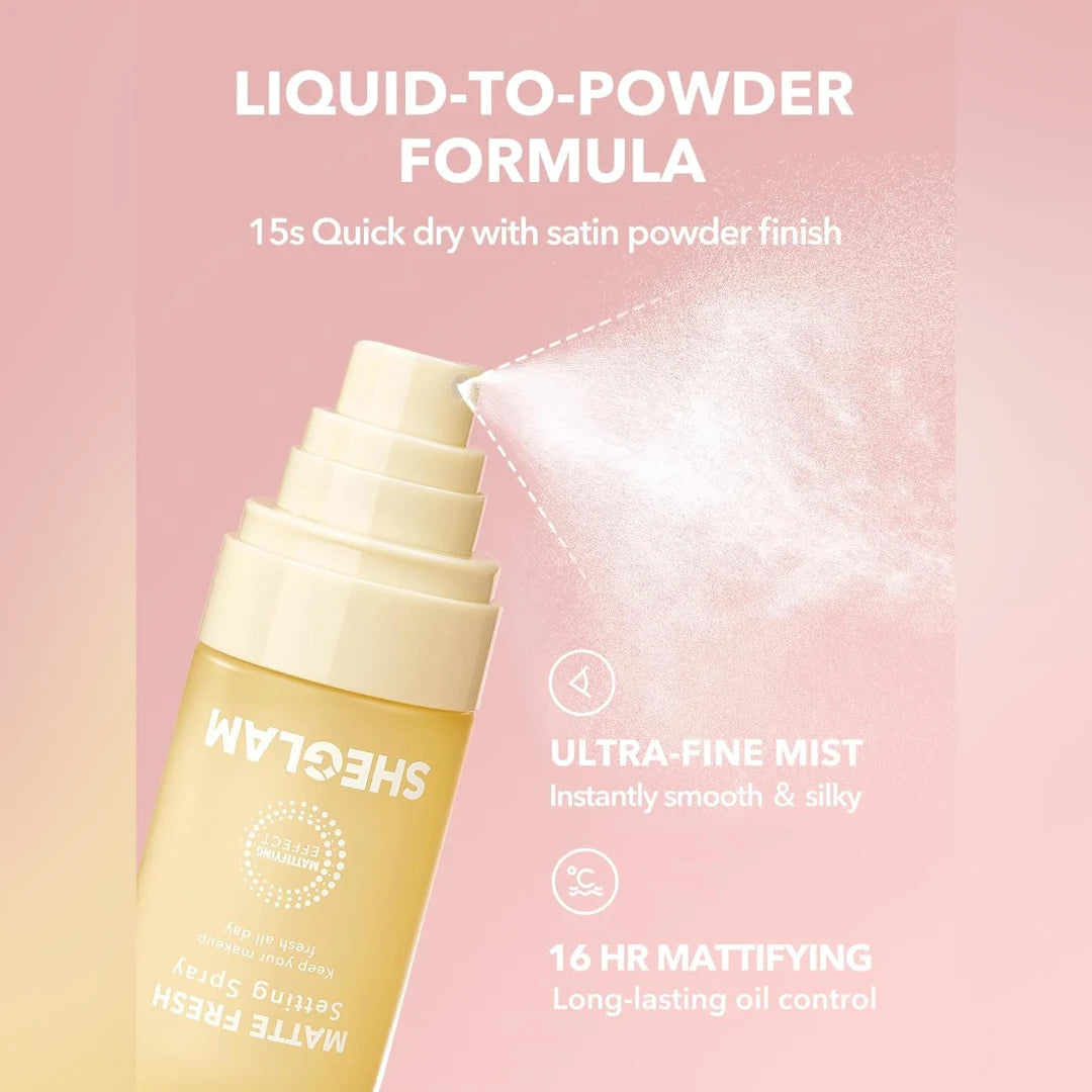 شيجلام سبراي مثبت المكياج بتأثير مطفئ وتحكم بالدهون