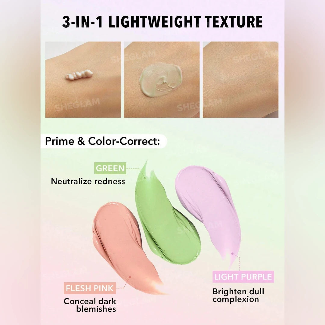برايمر شيجلام النباتي الثلاثي لقاعدة مكياج مثالية