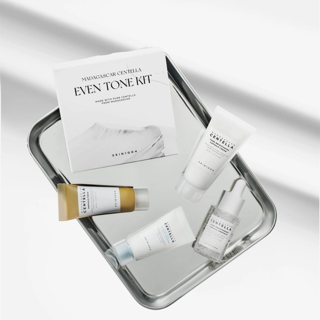 مجموعة السفر سكين1004 سنتيلا إيفن تون لتفتيح البشرة 4 قطع