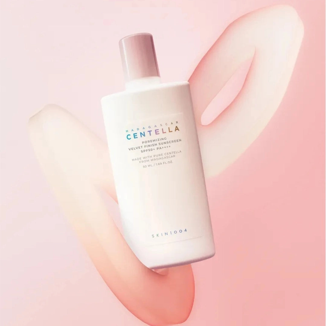 واقي شمس سنتيلا من سكين1004 بلمسة نهائية مخملية ملونة