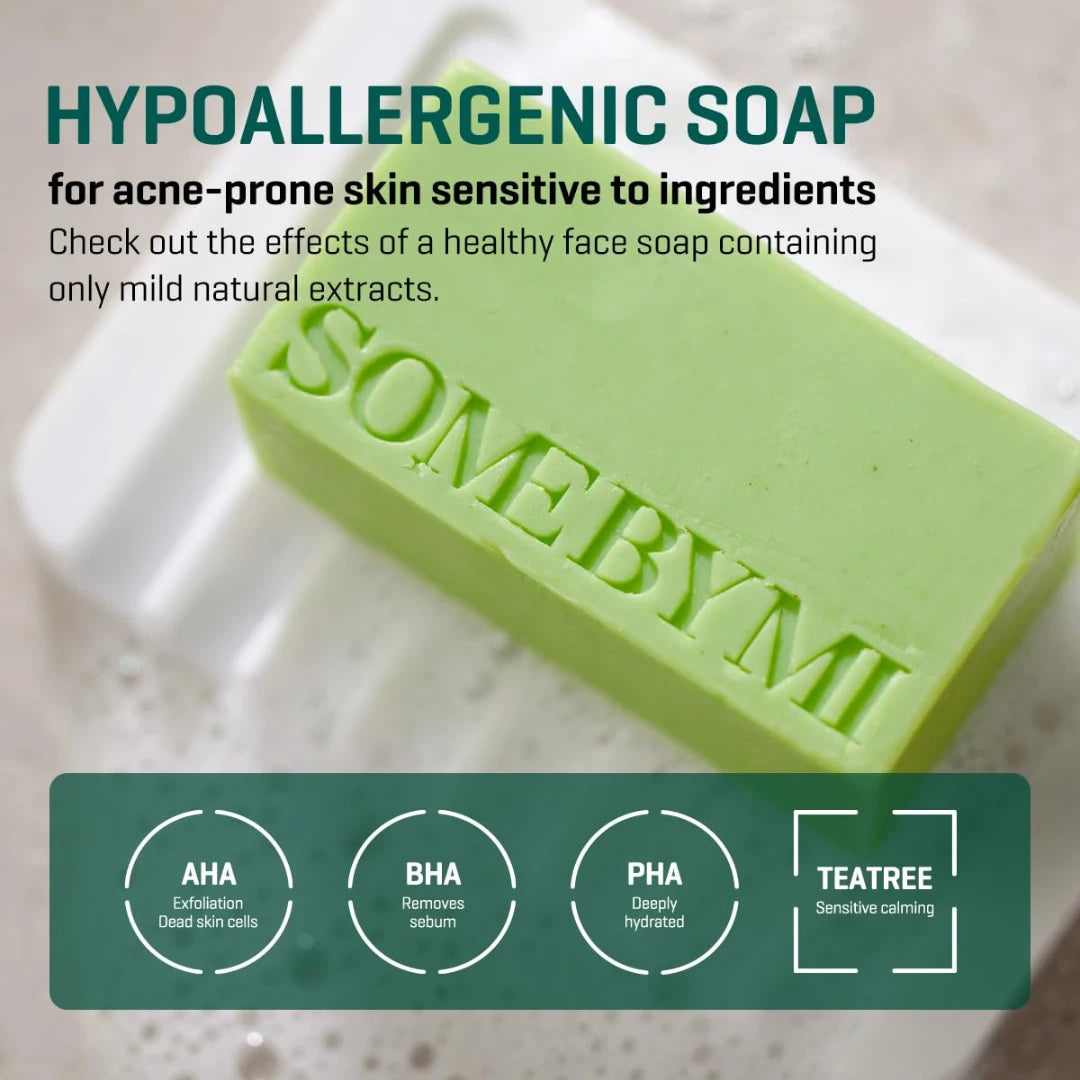 SOMEBYMI AHA BHA PHA Bar Soap for Acne-Prone and Sensitive Skin