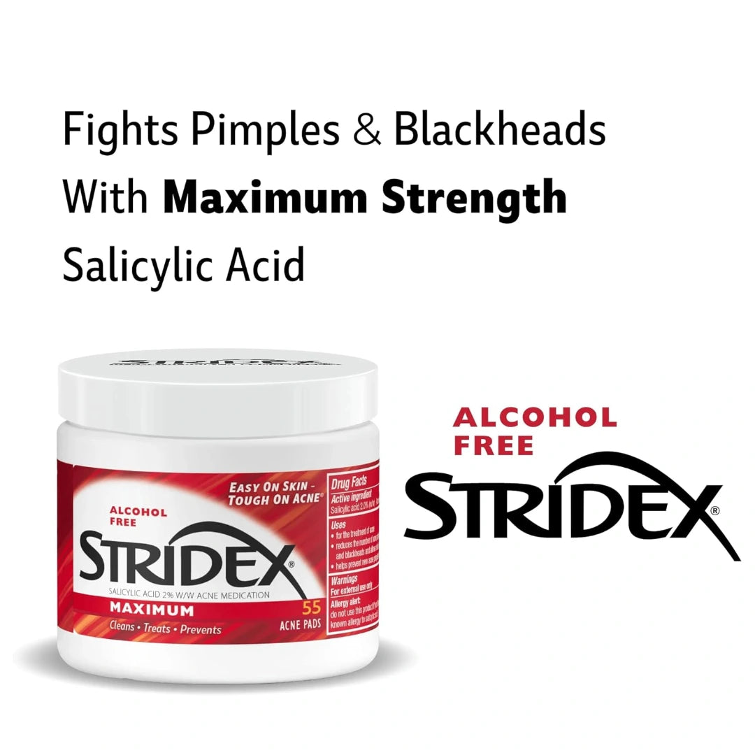 Stridex Maximum Single-Step Acne Control - 55 Pads