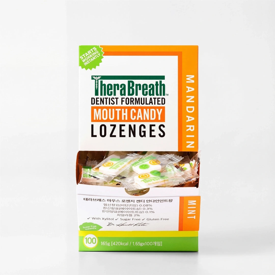 أقراص ثيرابريث لجفاف الفم بنكهة الماندرين بالنعناع