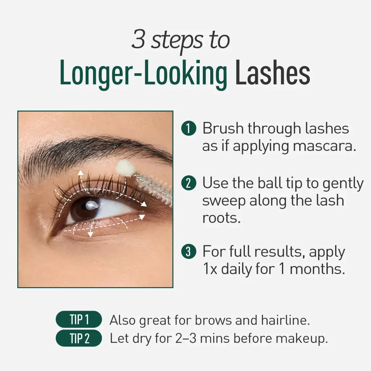 نتائج سيروم الرموش من فايف لاب قبل وبعد الاستخدام