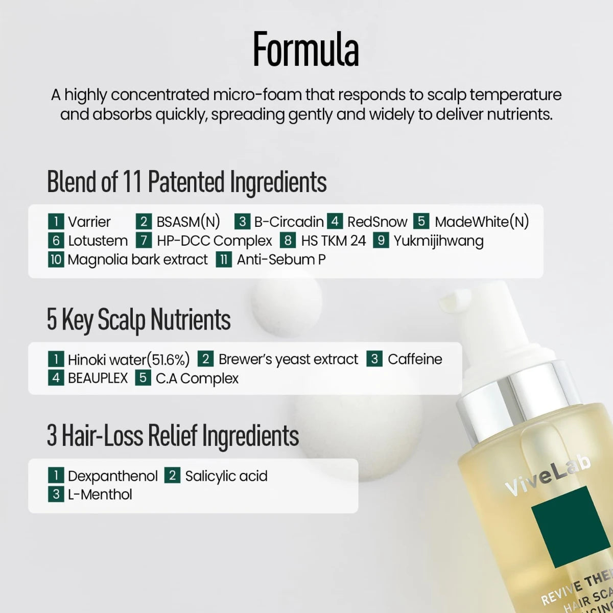 رغوة فايف لاب لعلاج تساقط الشعر وزيادة حجم الجذور