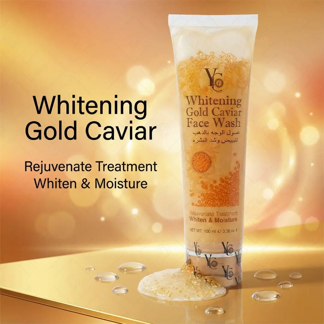 غسول الوجه بالذهب والكافيار من واي سي لبشرة مشرقة