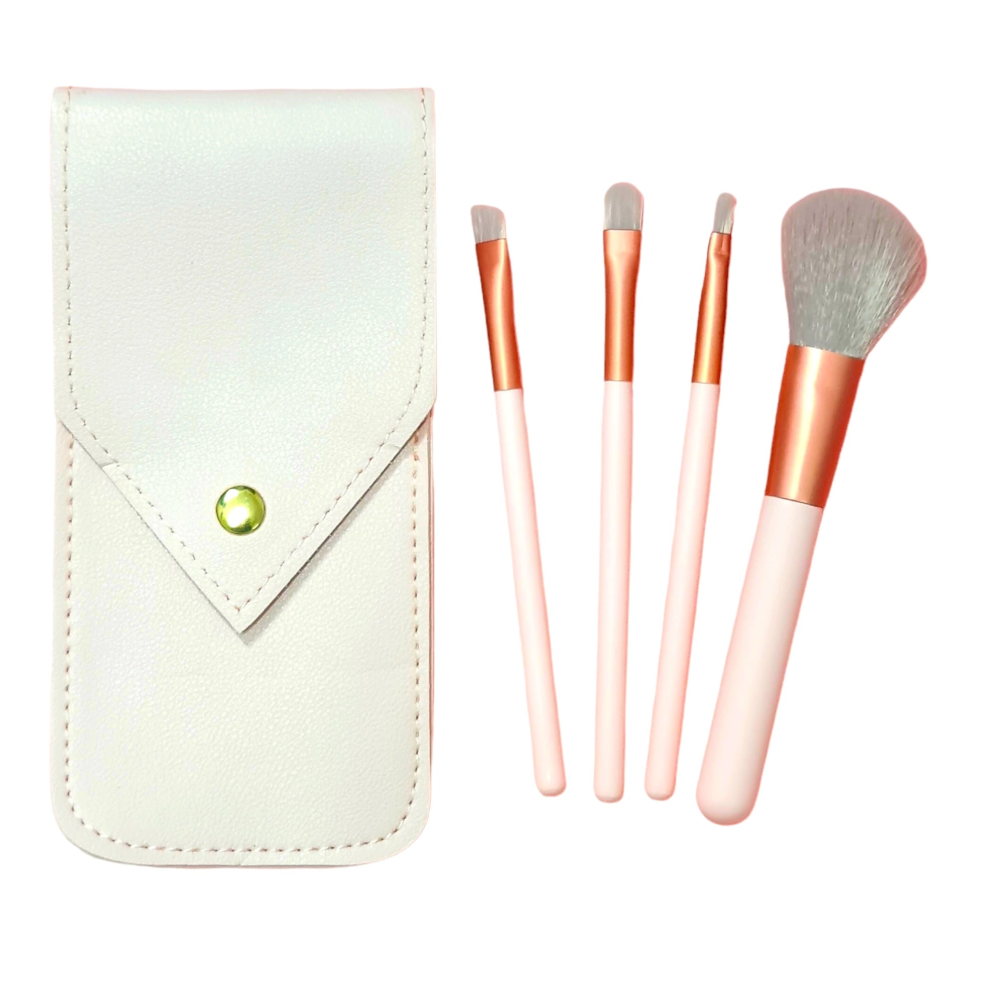 فرش مكياج ناعمة بمقبض خشبي - 4 قطع