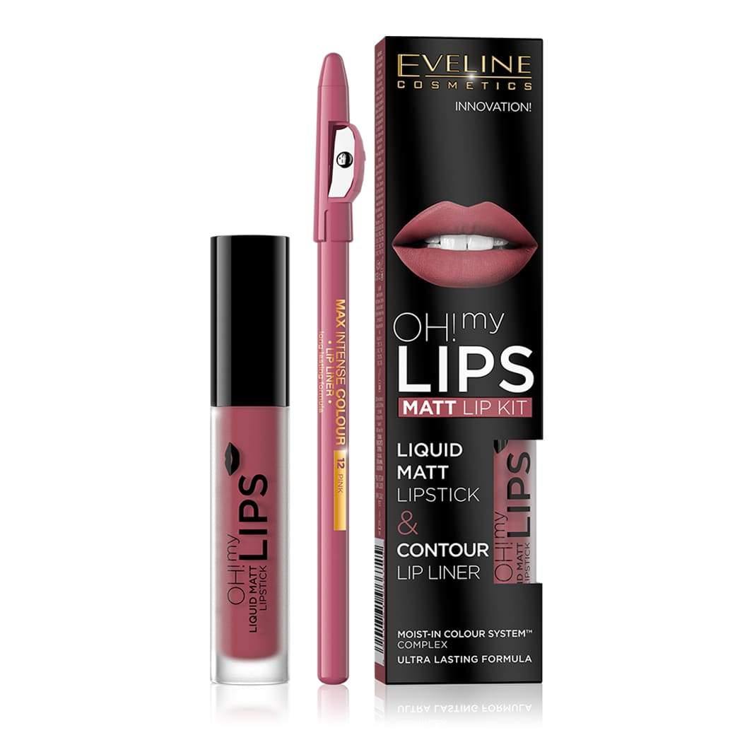 ايفلين احمر الشفاه الناعم مات مع قلم تحديد | EVELINE