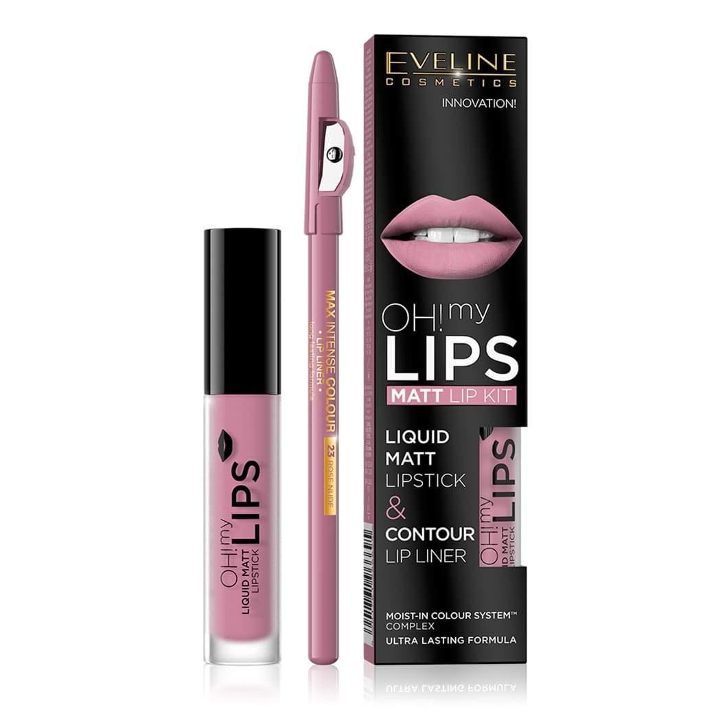 ايفلين احمر الشفاه الناعم مات مع قلم تحديد | EVELINE