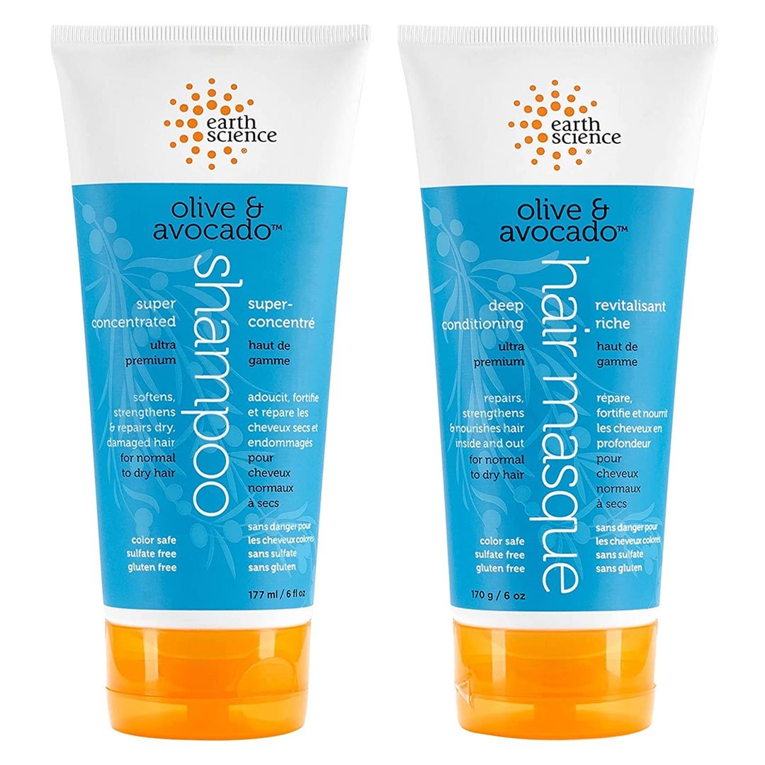 شامبو + قناع الشعر بالزيتون والأفوكادو | Earth Science