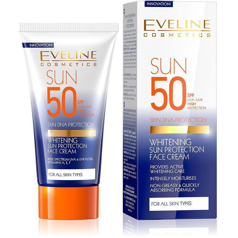 كريم واقي شمس ومبيض SPF50 | EVELINE