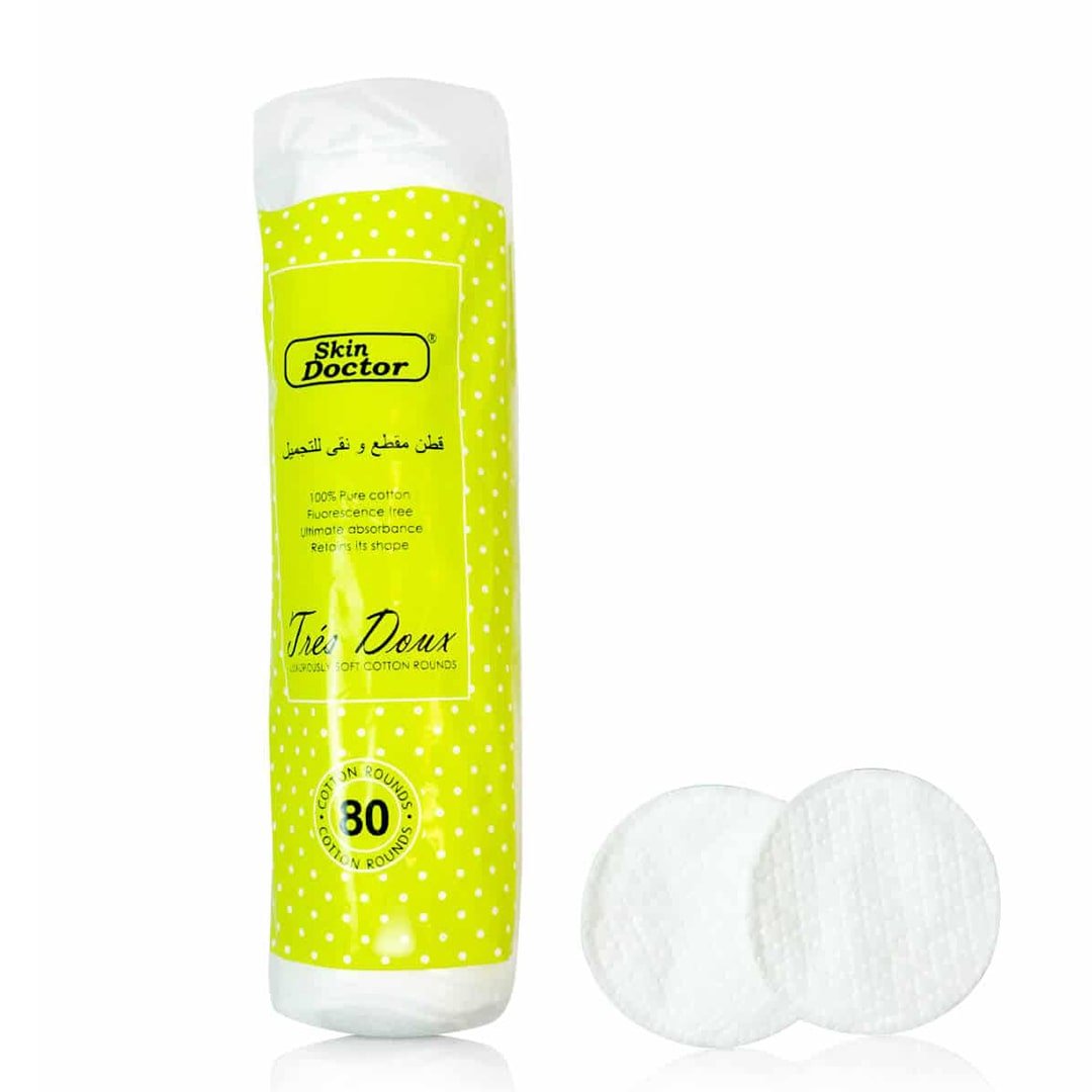 قطع قطنية مستديرة - 80قطعة | Skin Doctor