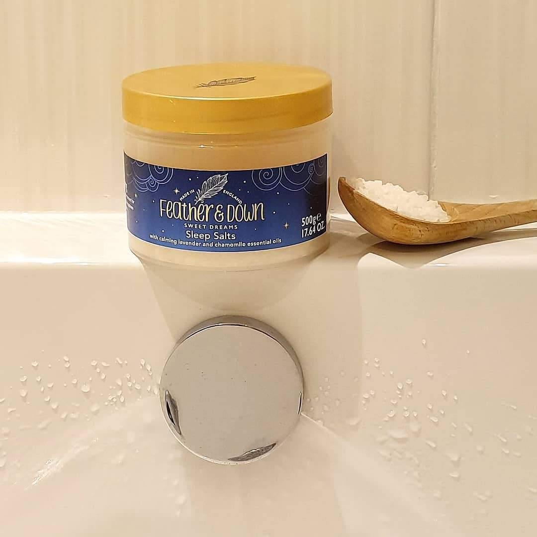 ملح الأستحمام بالخزامى والبابونج 500g | Sweet Dreams Sleep Salts 500g | Feather & Down