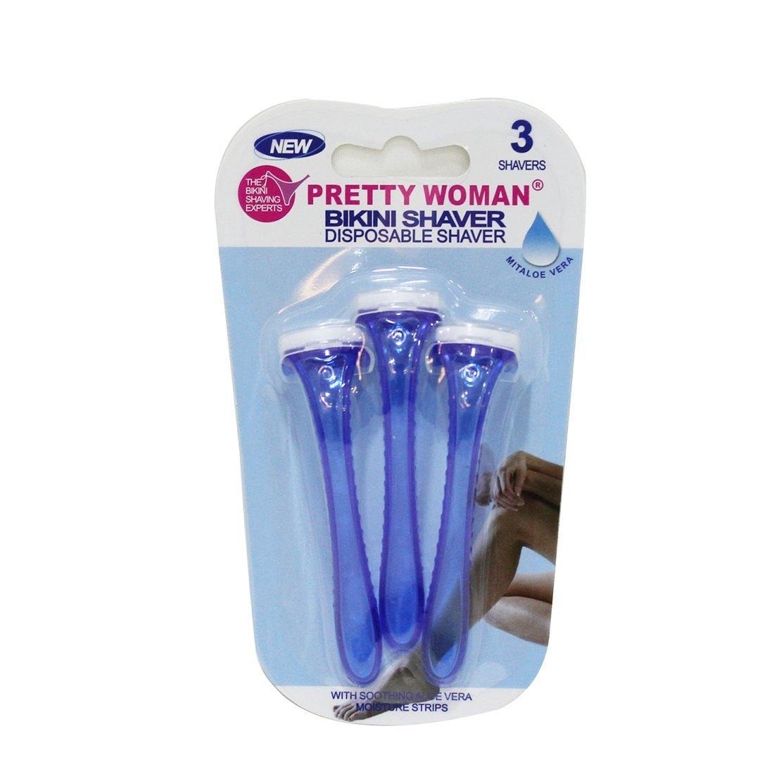 موس حلاقة لمنطقة البكيني ازرق - 3قطع | PRETTY WOMAN