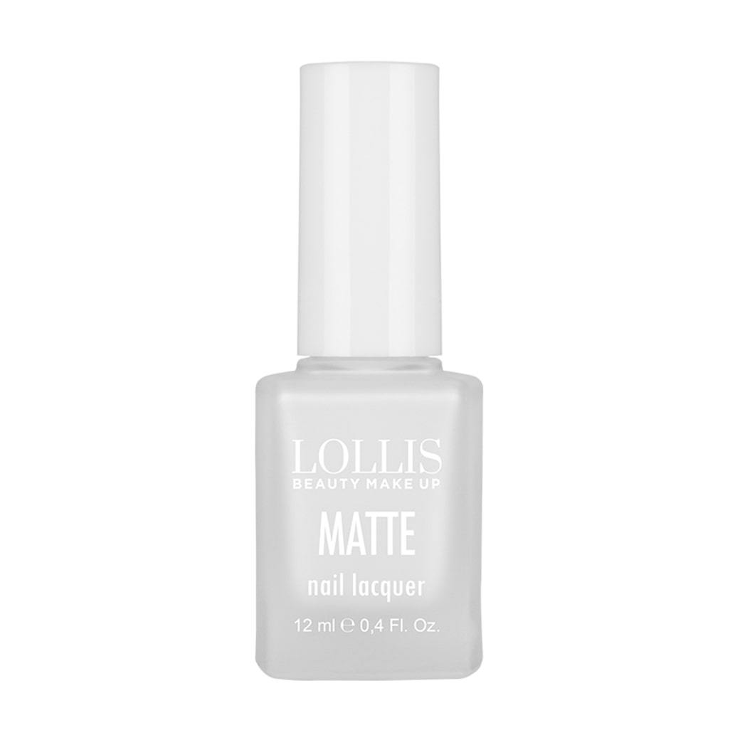 طلاء أظافر مات (أبيض) 01 | LOLLIS