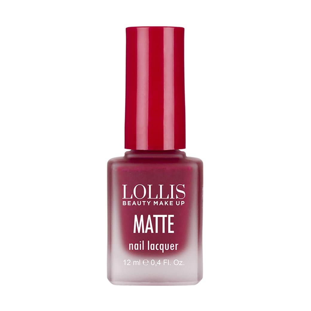 طلاء أظافر مات (أحمر كلاريت) 02 | LOLLIS