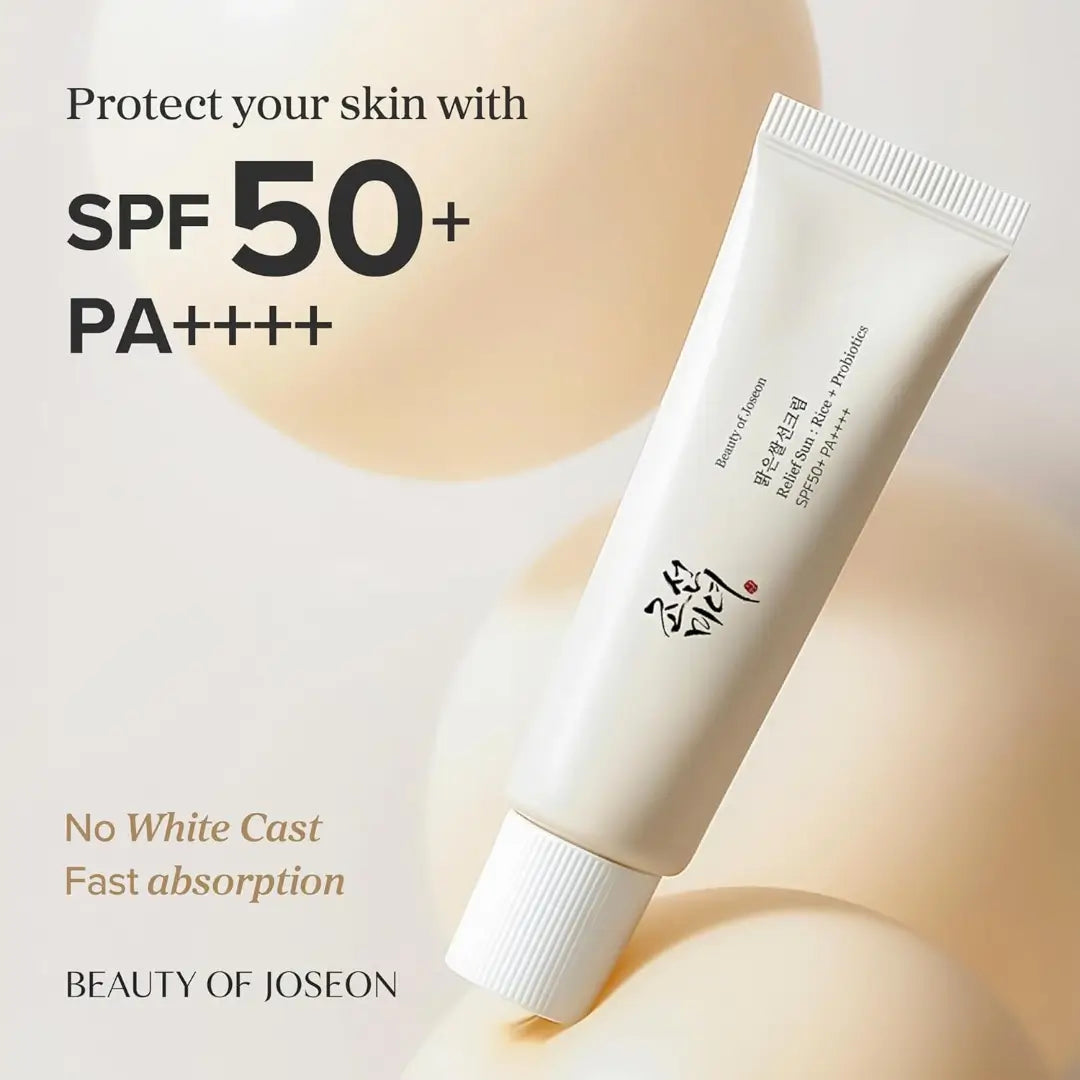 Beauty Of Joseon Relief Sun Rice + Probiotics SPF50+ PA++++ Sunscreen (2 Pack) – Lightweight, Hydrating Korean Sunscreen For Face