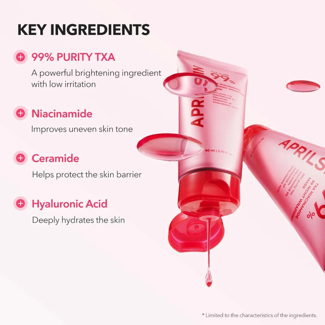 قناع أبريل سكين الليلي الملتف بالنياسيناميد لعلاج التصبغات وتوحيد اللون