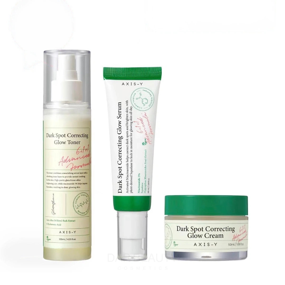 مجموعة تصحيح البقع الداكنة وإشراقة البشرة الثلاثية من اكسيس واي