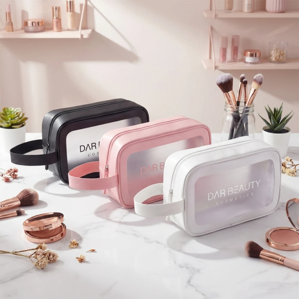 DarBeaury Clear Waterproof Cosmetic Pouch