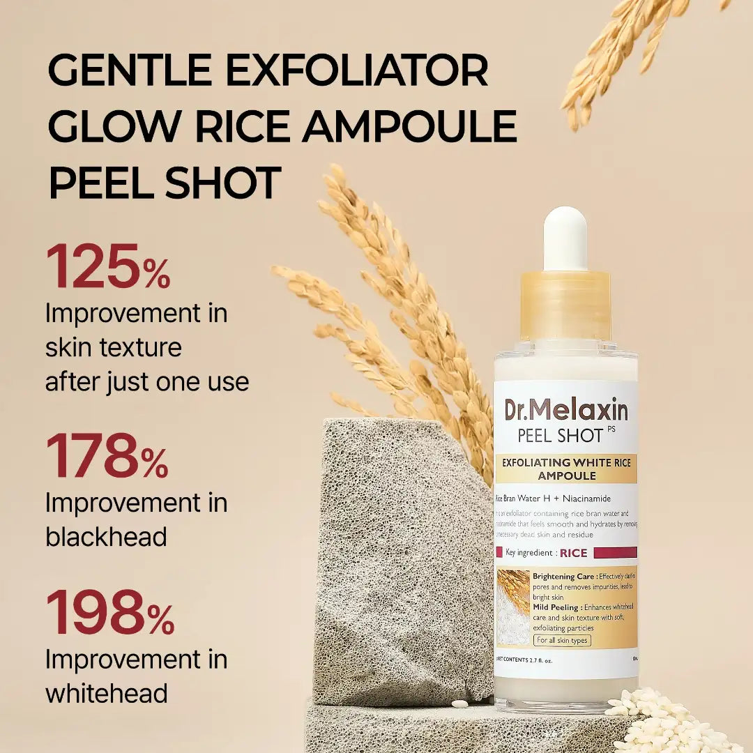 أمبول دكتور ميلاكسين برايت رايس للتقشير اللطيف والتوهج
