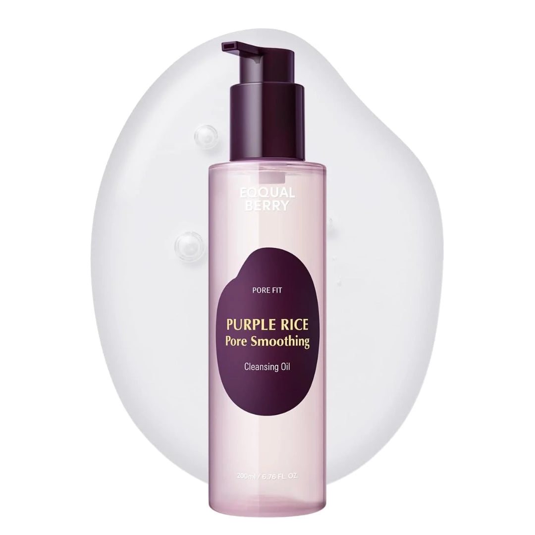 زيت تنظيف ايكوال بيبري بالأرز البنفسجي لتنعيم المسام