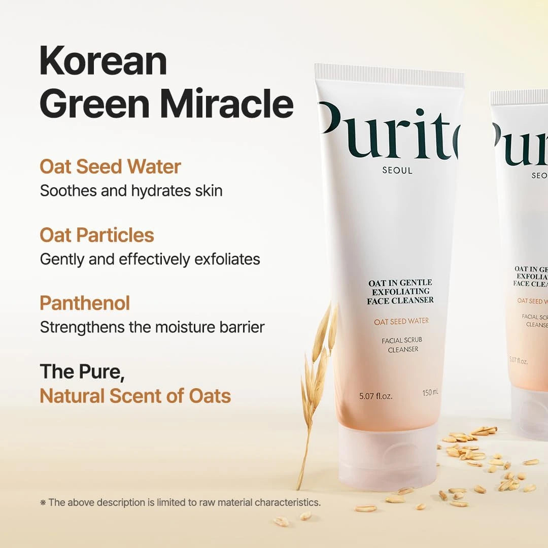 Purito Oat In Gentle Exfoliating Face Cleanser 150ml